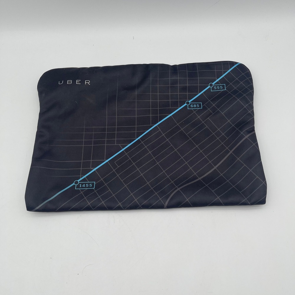 Uber Corporate Promo Laptop Sleeve Black Map Grid Padded Tech Case 13 Inch